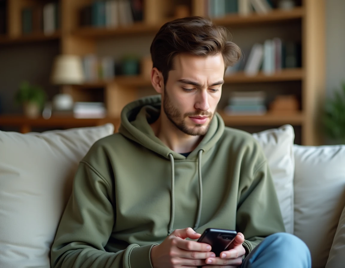 Personne utilisant son smartphone pour récupérer l'accès à son espace my Arkevia et consulter ses bulletins de salaire