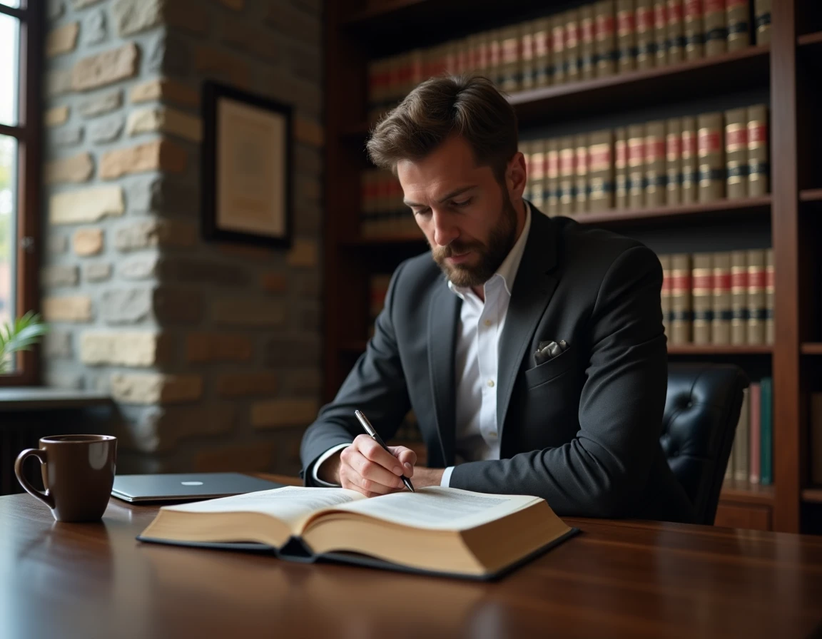 Avocat spécialisé en droit du travail annotant l'Article L1132-1 sur la non-discrimination dans son bureau