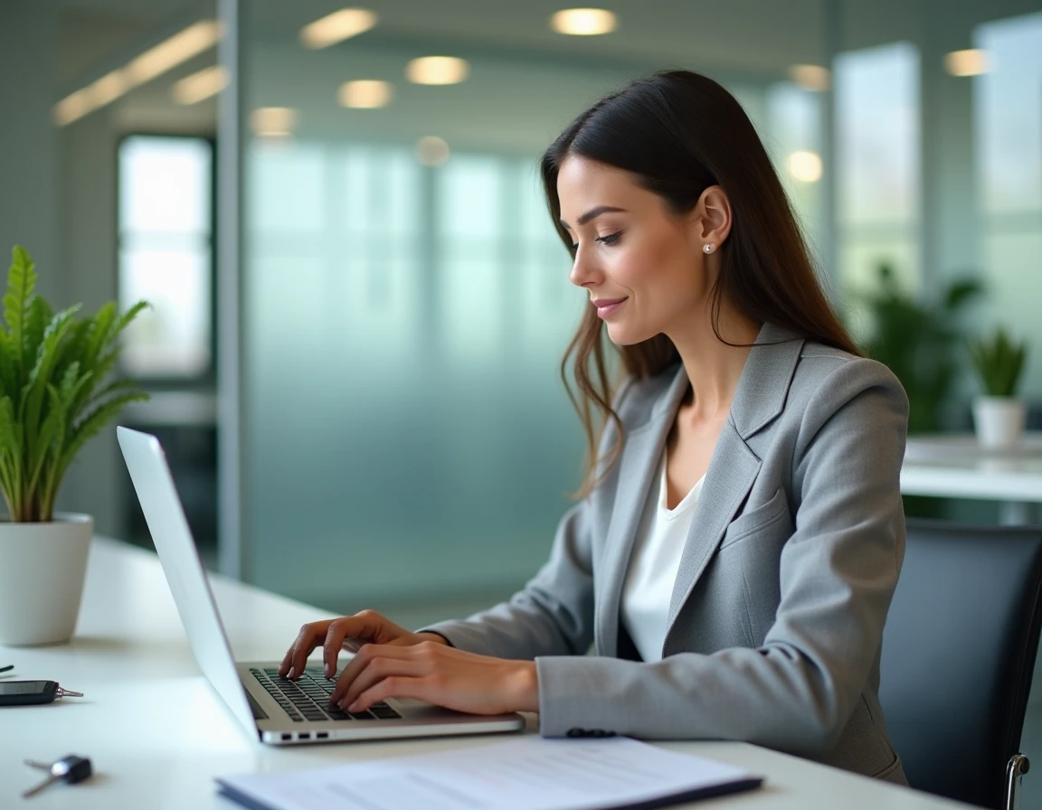 Comptable calculant l'avantage en nature véhicule sur tableur de paie en entreprise