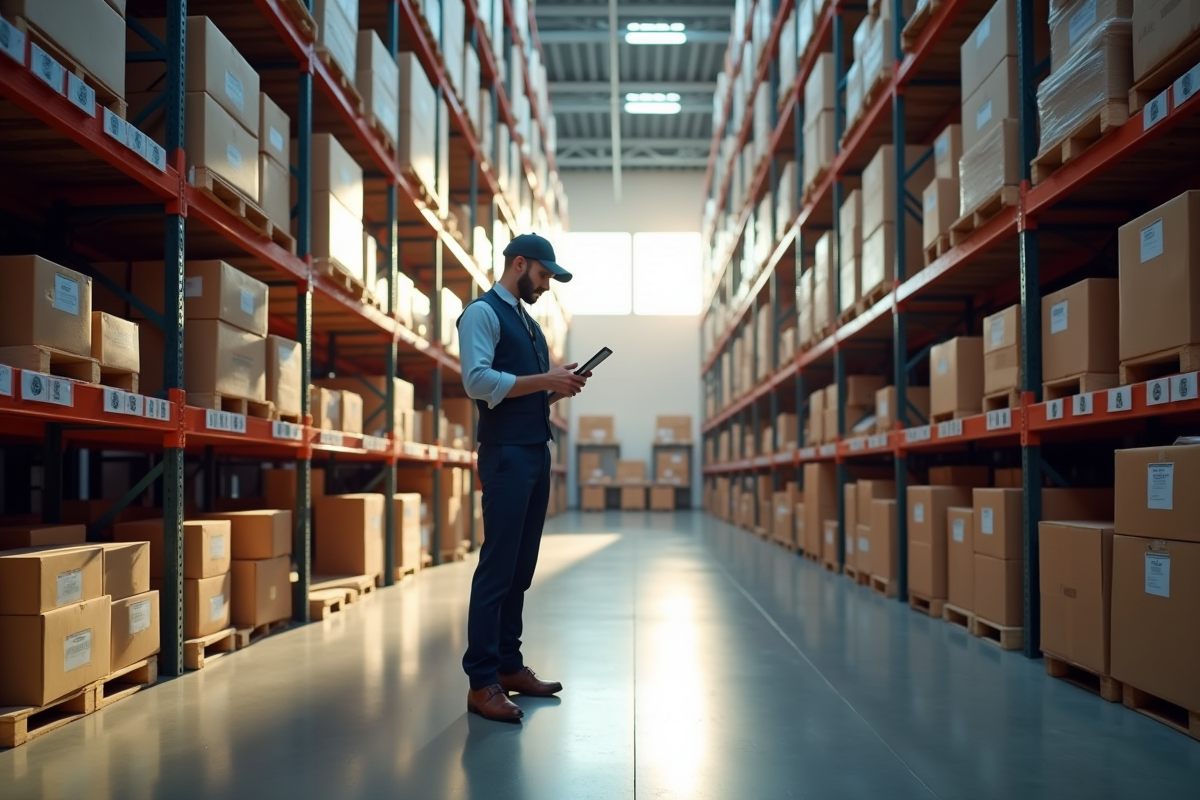 Employé contrôlant l