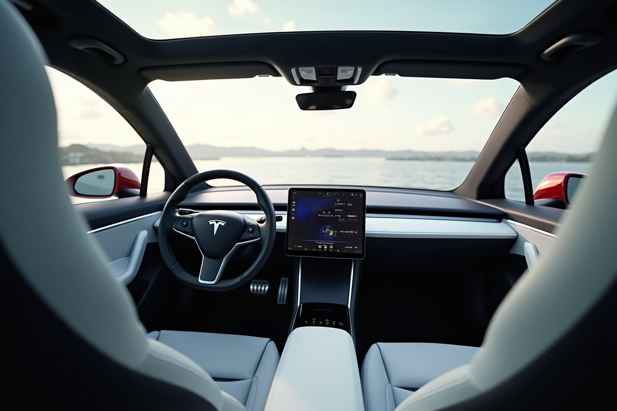 Intérieur futuriste d